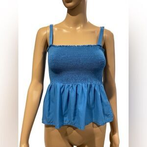 NATION LTD Evie Smocked Pima Cotton Cami Top